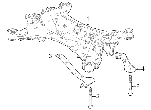 2023 Honda Pilot SUB-FRAME, RR- (2WD) Diagram for 50300-T91-A01