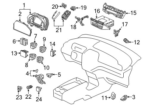 2024 Honda Odyssey METER, COMBINATION Diagram for 78100-THR-AY1