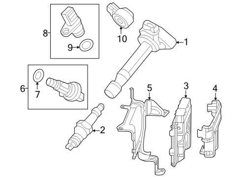 2023 Honda Pilot SENSOR ASSY-, CRANK Diagram for 37500-6S9-A01