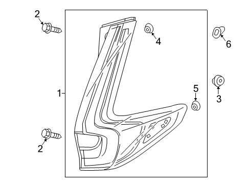 2022 Honda CR-V Hybrid Tail Lamps Diagram