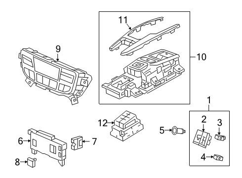 2022 Honda Passport Gear Shift Control - AT Diagram 1