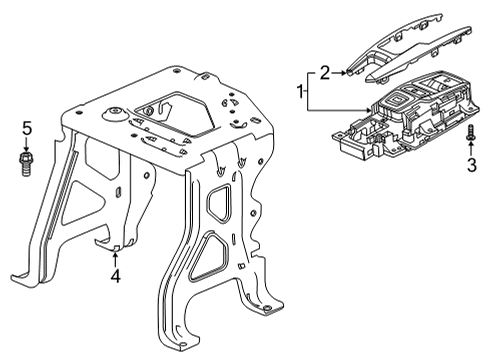 2023 Honda Ridgeline Center Console Diagram 1