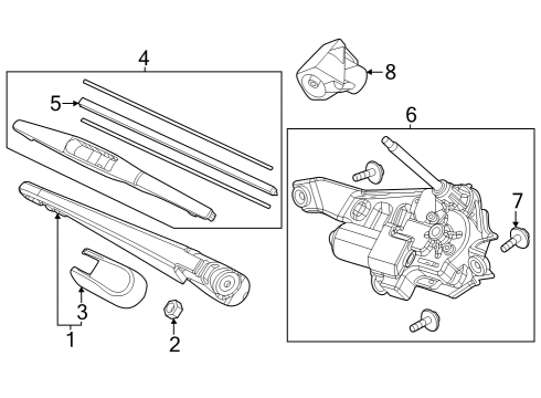 2023 Honda CR-V RUB, BLADE (250MM) Diagram for 76722-TG4-T01