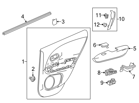 2022 Honda HR-V Rear Door Diagram 2