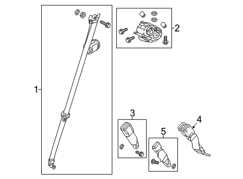 2023 Honda Odyssey Third Row Seat Belts Diagram