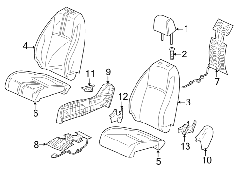 2024 Honda CR-V PAD, R- FR Diagram for 81127-3A0-A11