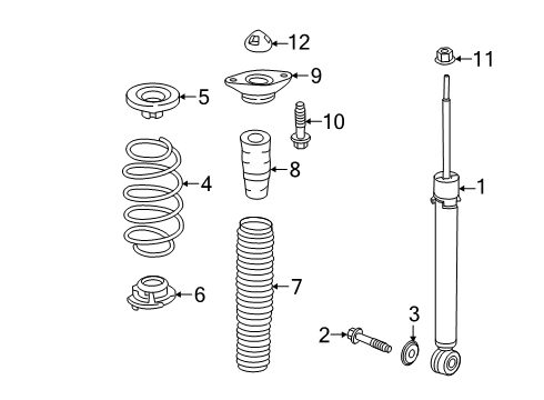 2022 Honda Insight Shocks & Components - Rear Diagram