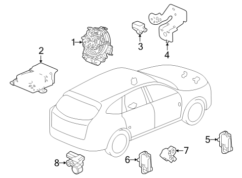 2023 Honda Pilot UNIT ASSY-, SRS Diagram for 77960-T90-A04