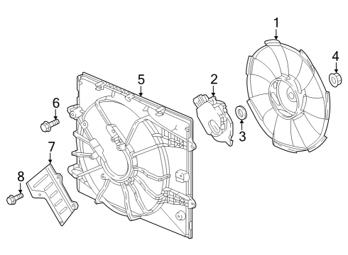 2023 Honda Civic FAN COMP, COOLING Diagram for 19020-64A-A01