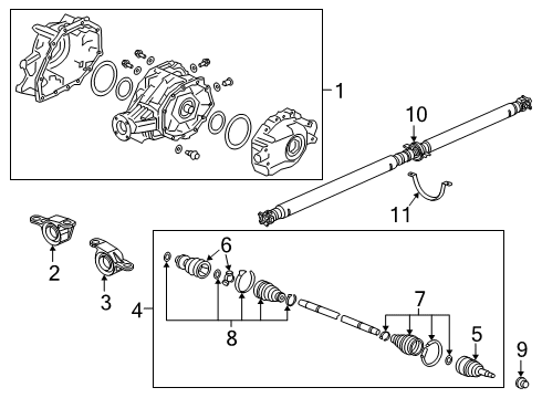 2023 Honda Passport Axle & Differential - Rear Diagram