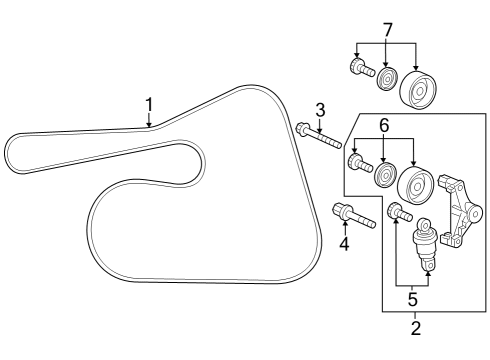 2023 Honda Civic BELT, ALTERNATOR Diagram for 31110-66V-A01