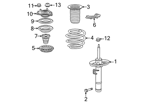 2023 Honda Civic SPRING, R- FR Diagram for 51401-T22-A01