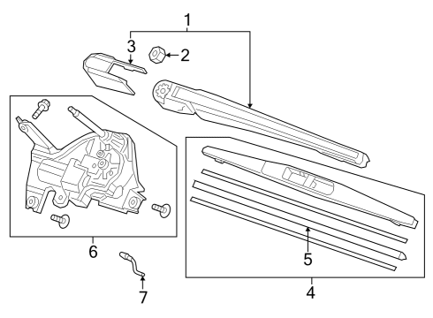 2023 Honda HR-V MOTOR, RR- WSW Diagram for 76700-3W0-A01