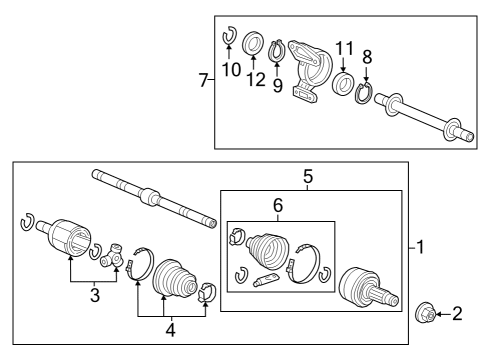 2024 Honda HR-V DRIVESHAFT ASSY-, L Diagram for 44306-3W0-A01