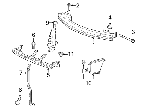 2023 Honda Passport Bumper & Components - Front Diagram 2