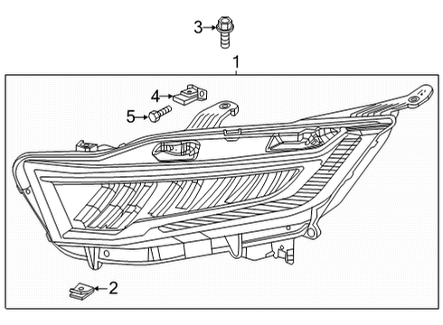 2024 Honda Odyssey W-HEADLIGHT ASSY-, L Diagram for 33150-THR-A42