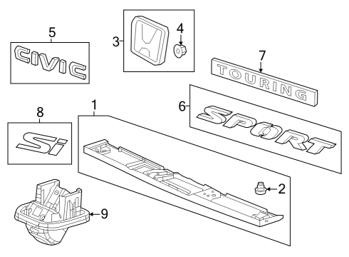 2022 Honda Civic SENSOR ASSY- *NH696* Diagram for 39680-T43-N01ZA