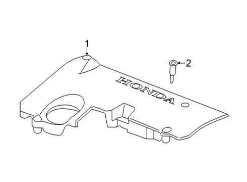 2022 Honda Civic Engine Appearance Cover Diagram 1