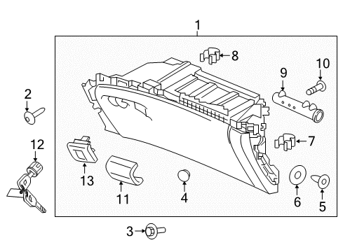 2022 Honda Pilot Glove Box Diagram