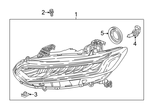 2021 Honda Accord W-HEADLIGHT ASSY-, R Diagram for 33100-TVA-A92