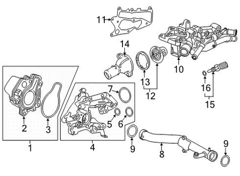 2022 Honda CR-V Hybrid Water Pump Diagram 2