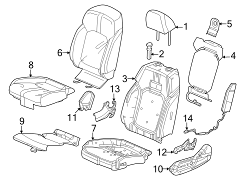 2024 Honda Pilot CVR, L- FR- *YR648L* Diagram for 81531-T90-A61ZA