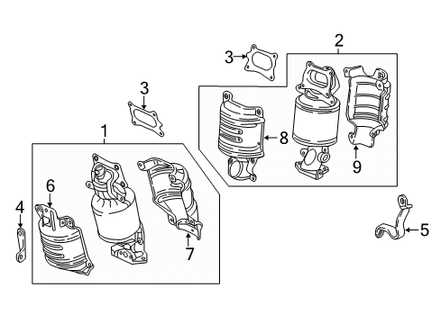 2023 Honda Ridgeline Exhaust Components Diagram 2