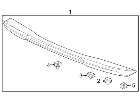 2023 Honda Civic SPOILER *NH547* Diagram for 71700-T24-T01ZA