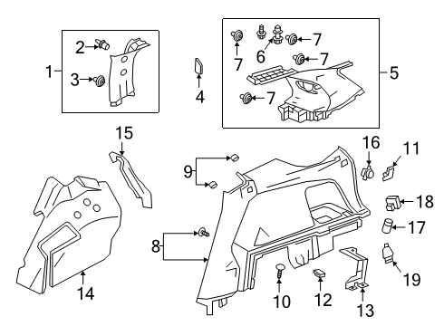 2023 Honda Passport Interior Trim - Quarter Panels Diagram