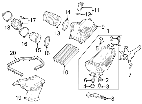 2023 Honda Civic SEAL ASSY-, AIR IN Diagram for 17245-66V-A02