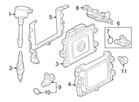 2023 Honda HR-V COIL ASSY-, PLUG TOP Diagram for 30520-64S-005