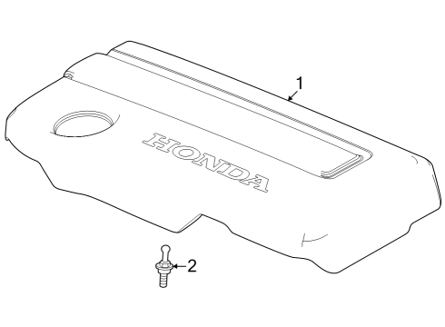 2024 Honda Accord COVER, ENGINE Diagram for 12500-6MA-J01