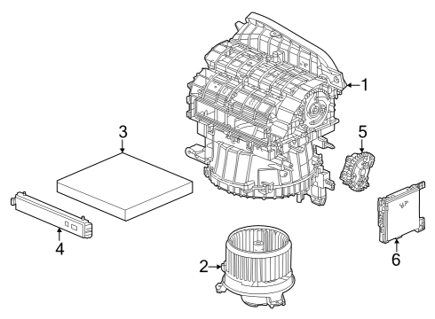 2023 Honda CR-V Hybrid Blower Motor & Fan Diagram