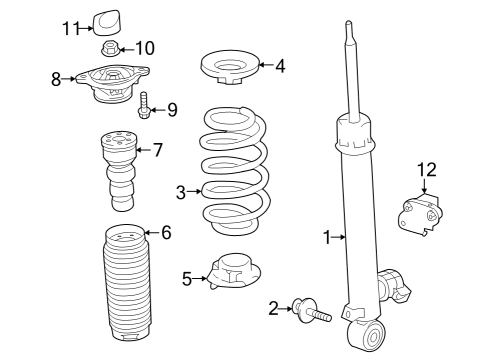 2023 Honda Civic SPRING, RR Diagram for 52441-T60-J01