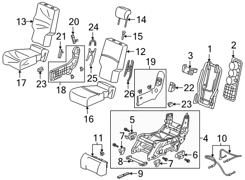 2024 Honda Odyssey Second Row Seats Diagram 1