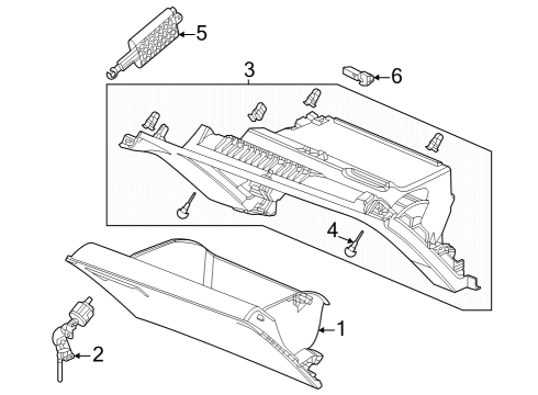 2024 Honda Accord BOX ASSY- *NH900L* Diagram for 77501-30A-A11ZA