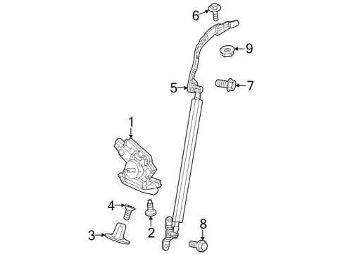 2023 Honda CR-V STAY SET, L Diagram for 74870-3A0-305