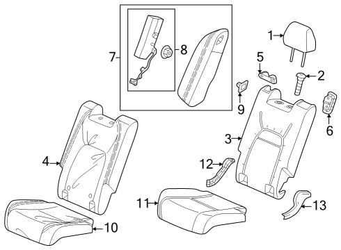 2023 Honda HR-V CVR, R- RR- *NH900L* Diagram for 82121-3W0-A51ZA