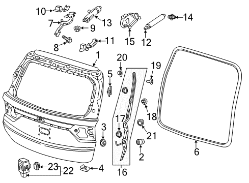 2023 Honda Odyssey Gate & Hardware Diagram 2