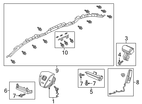 2024 Honda Odyssey Air Bag Components Diagram 1