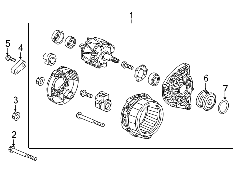 2021 Honda Accord AC GENERATOR ASSY Diagram for 31100-6B2-315