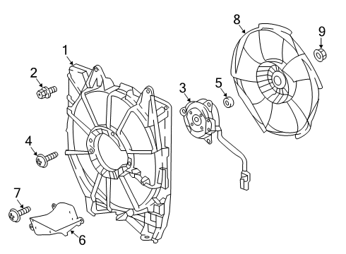 2022 Honda Accord Hybrid A/C Condenser Fan Diagram