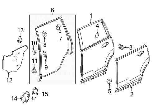 2022 Honda Pilot Door & Components Diagram 2