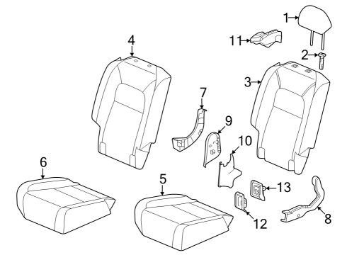 2024 Honda CR-V PAD, R- RR Diagram for 82137-3A0-A01