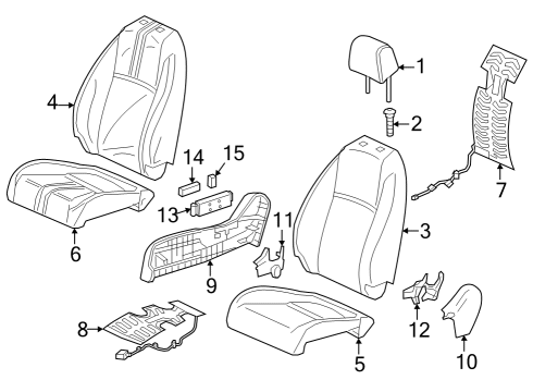 2023 Honda CR-V PAD, R- FR Diagram for 81137-3A0-A71