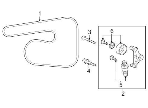 2024 Honda Accord Hybrid Belts & Pulleys Diagram