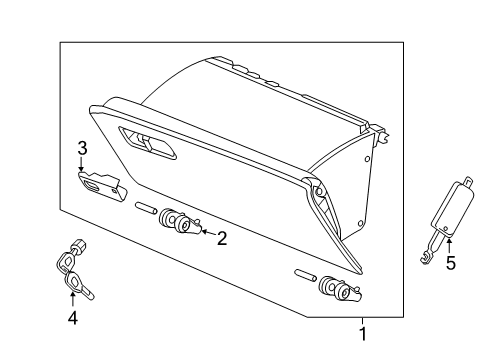 2023 Honda Odyssey BOX, GLOVE *NH900L* Diagram for 77500-THR-A04ZD