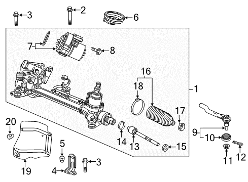 2024 Honda Odyssey Steering Gear & Linkage Diagram