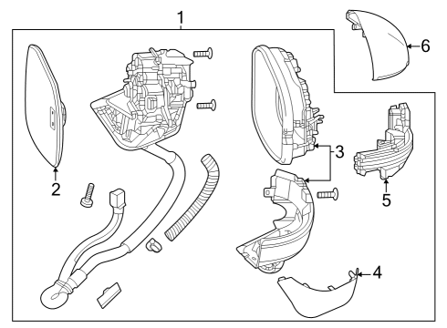 2023 Honda CR-V CAP, R- *NH912P* Diagram for 76201-3W0-A11ZB