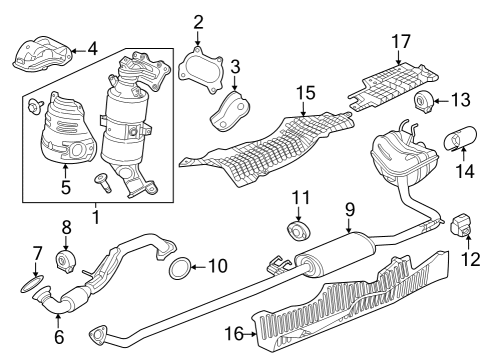 2023 Honda HR-V CONVERTER ASSY Diagram for 18150-6CT-A00